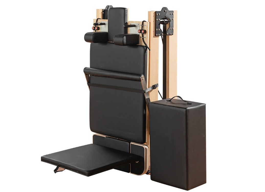 MC-PF005 Home Use folding Pilates reformer Maple Wooden Folding Pilates Reformer With Telescopic Legs