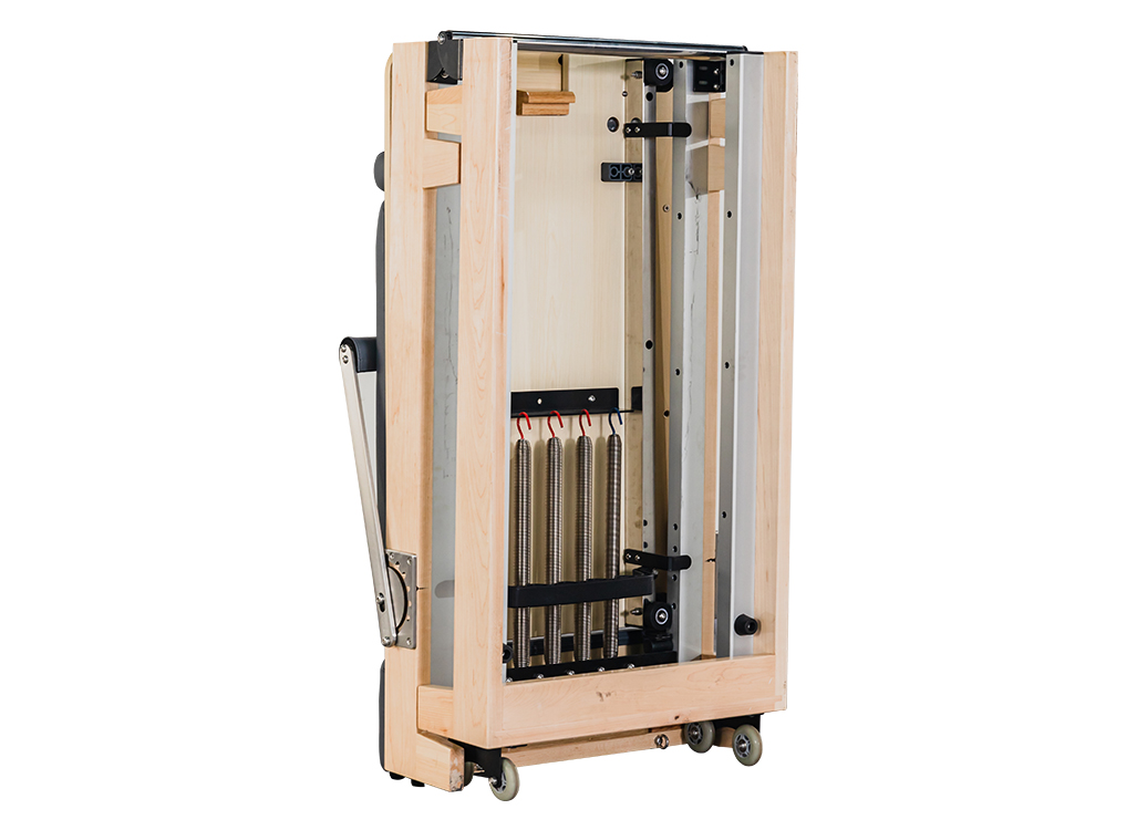 MC-PF003 Maple Wooden Folding Pilates Reformer Folding Wooden Pilates Reformer Home Use Workouts Pilates Reformer
