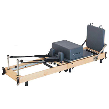 MC-PF007 Maple Wooden Folding Pilates Reformer With Nylon Legs High Quality Portable Home Folding Pilates Reformer
