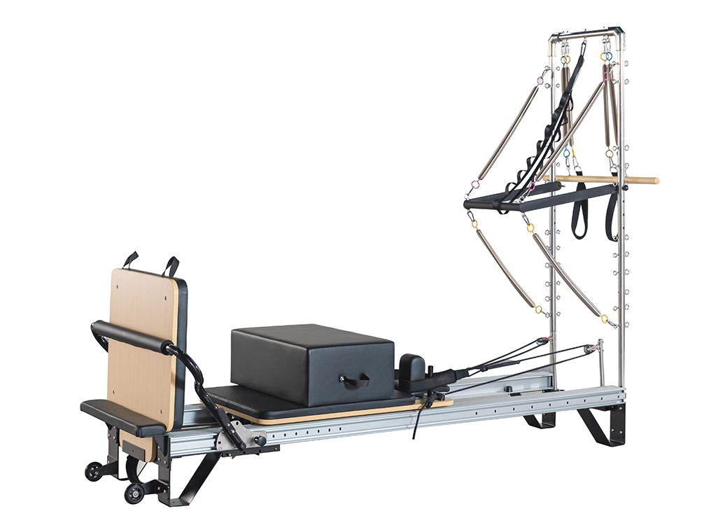 MC-PL1008B Cheap Price Gym Fitness Equipment Old Aluminum Alloy Pilates Reformer With Half Tower