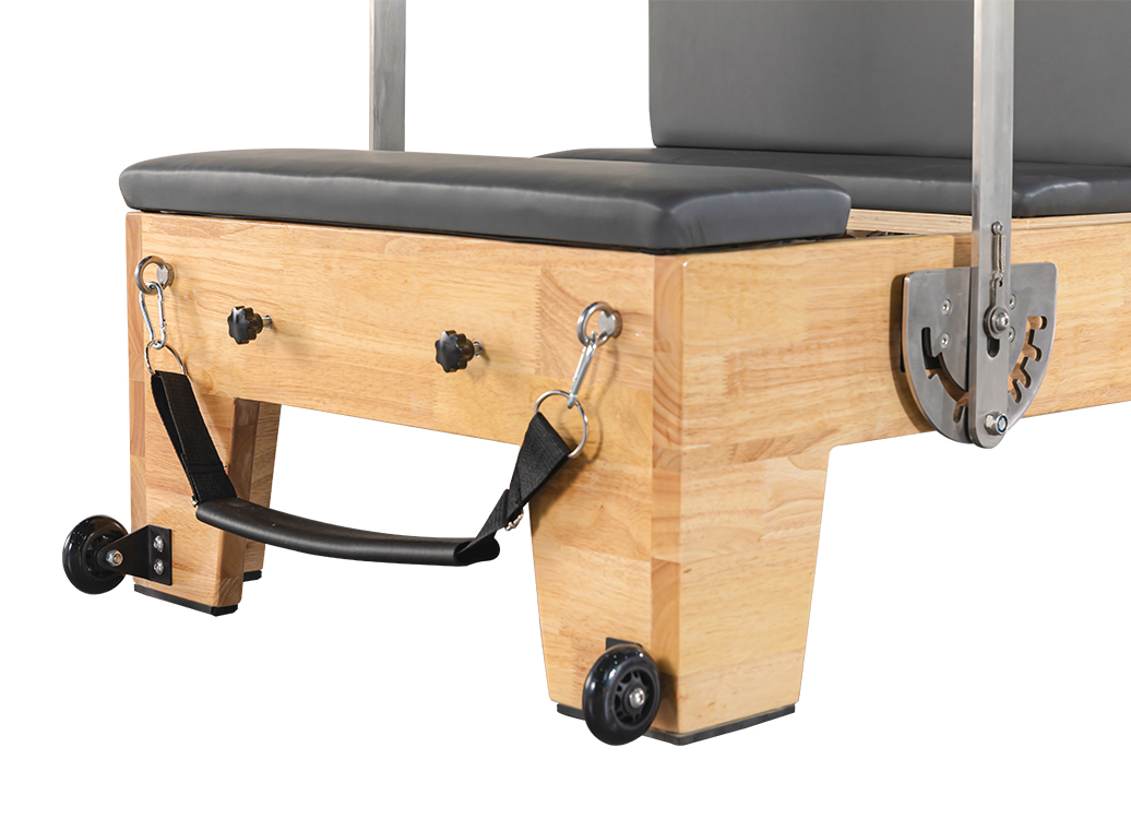 MC-PX001B Customized color and logo Oak Wooden Pilates Reformer With Half Tower