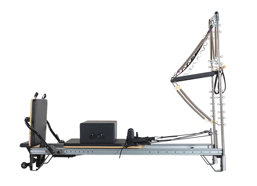 MC-PL1008B Cheap Price Gym Fitness Equipment Old Aluminum Alloy Pilates Reformer With Half Tower