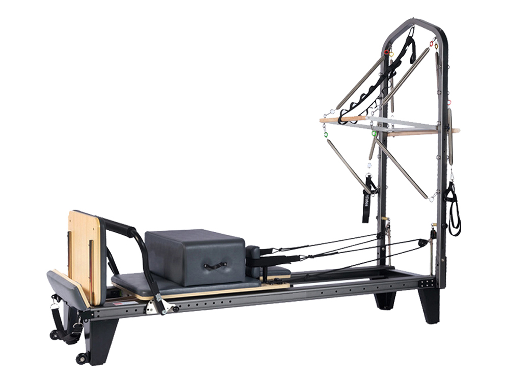 MC-PL1007B Durable Yoga Fitness Equipment Elite Aluminum Alloy Pilates Reformer With Half Tower